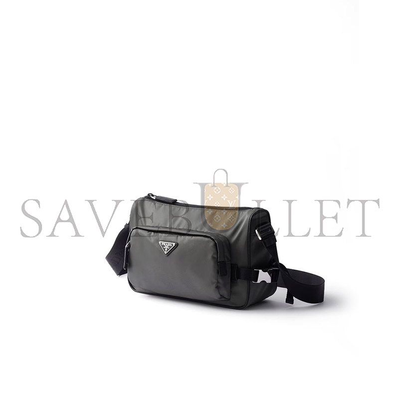 PRADA MEDIUM RE-NYLON AND SAFFIANO LEATHER SHOULDER BAG 2VH192 (28*17.5*10cm) 